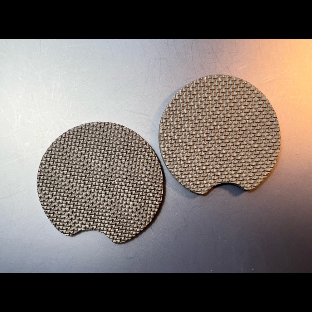 Fishing Bobbers Lures Set Of 2 Car Cup Coasters New - Picture 3 of 3